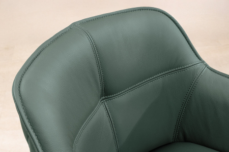 Set 2 scaune rotative EUPHORIA 180° din piele verde [4]