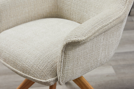 Set 2 scaune rotative LE GRAND 180° din chenille bej [3]