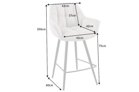 Set 2 scaune rotative PAPILLON 180° bej, 106 cm [9]