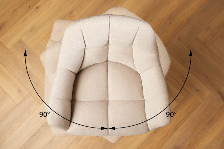 Set 2 scaune rotative PAPILLON 180° bej, 106 cm [8]