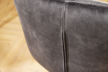 Set 2 scaune rotative PAPILLON 180° din catifea gri, 106 cm [4]