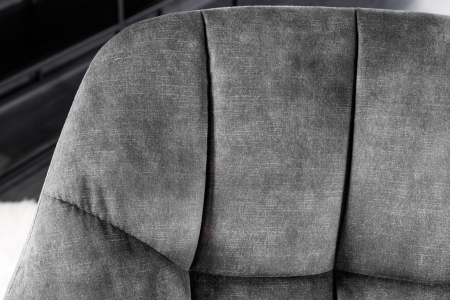 Set 2 scaune rotative PAPILLON 180° din catifea gri [3]