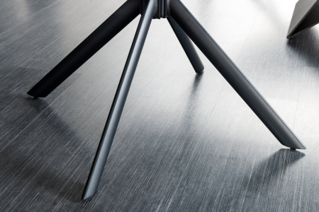 Set 2 scaune rotative PAPILLON 180° din piele neagra [7]