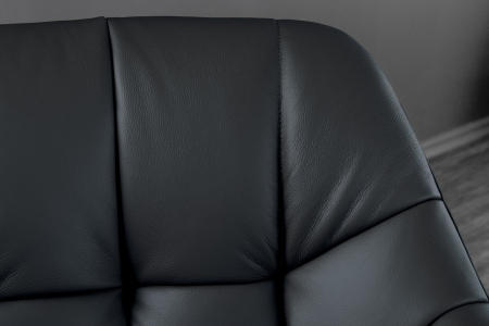 Set 2 scaune rotative PAPILLON 180° din piele neagra [4]