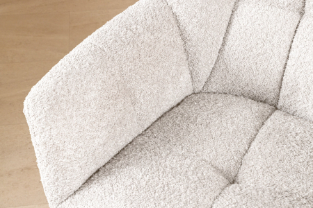 Set 2 scaune rotative PAPILLON 180° din tesatura boucle alba [5]