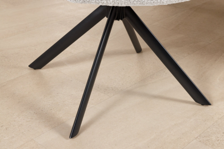 Set 2 scaune rotative PAPILLON 180° din tesatura boucle alba [7]