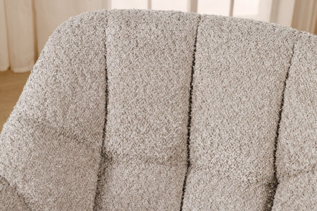 Set 2 scaune rotative PAPILLON 180° din tesatura boucle bej [4]