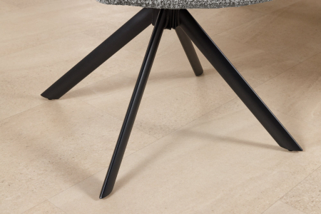 Set 2 scaune rotative PAPILLON 180° din tesatura boucle gri [8]