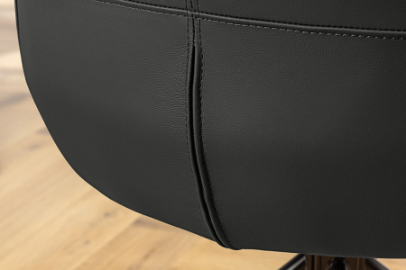 Set 2 scaune rotative SIGNATURE 360° din piele neagra [7]