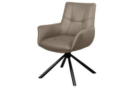 Scaune - Set 2 scaune rotative SIGNATURE 360° din piele taupe