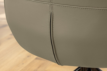 Set 2 scaune rotative SIGNATURE 360° din piele taupe [7]