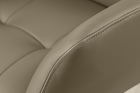 Set 2 scaune rotative SIGNATURE 360° din piele taupe [8]