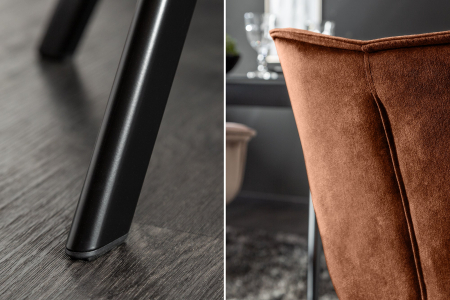 Set 2 scaune rotative THE DUTCH COMFORT din catifea maro [6]