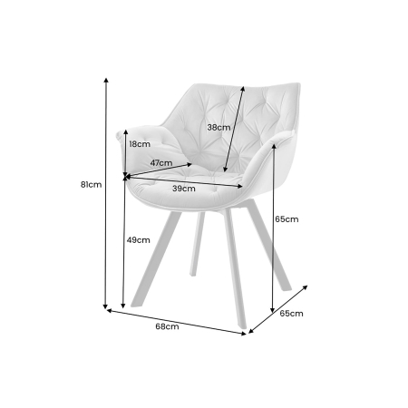 Set 2 scaune rotative THE DUTCH COMFORT din catifea maro [8]