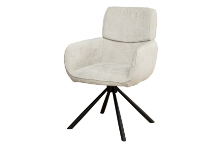 Scaune - Set 2 scaune rotative UNIQUE 180° din chenille sampanie