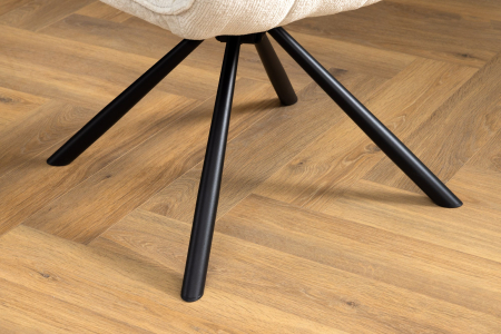 Set 2 scaune rotative UNIQUE 180° din chenille sampanie [8]