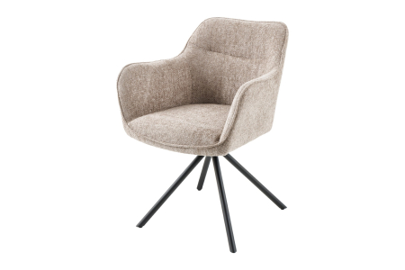 Scaune - Set 2 scaune rotative VERONA din material texturat bej