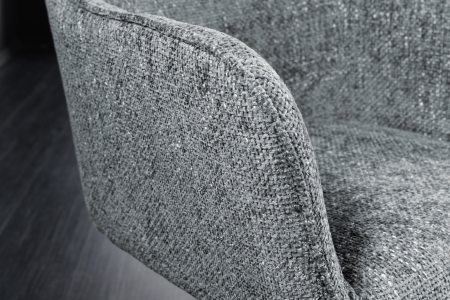 Set 2 scaune rotative VERONA din material texturat gri [5]