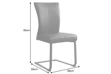 Set 2 scaune SAMSON din piele neagra [6]