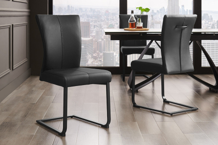 Set 2 scaune SAMSON din piele neagra [1]