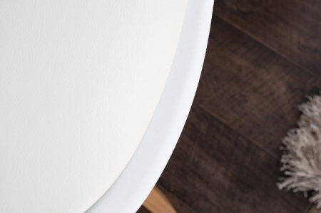 Set 2 scaune Scandinavia din plastic dur si sezut cu piele ecologica [4]