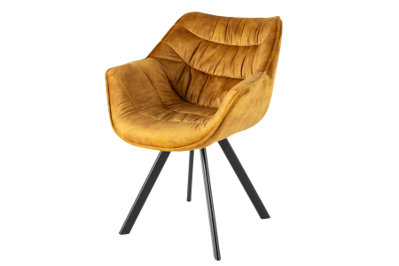 Scaune - Set 2 scaune THE DUTCH COMFORT din catifea galben mustar