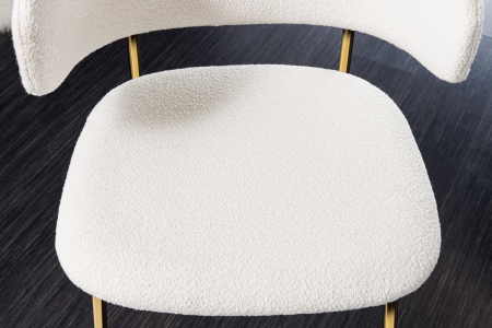 Set 2 scaune TRACY ALPINE din tesatura boucle alba [4]