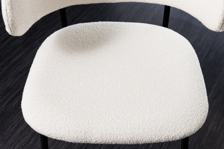 Set 2 scaune TRACY ALPINE din tesatura boucle alba [4]