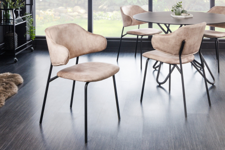 Set 2 scaune TRACY din catifea grej [1]