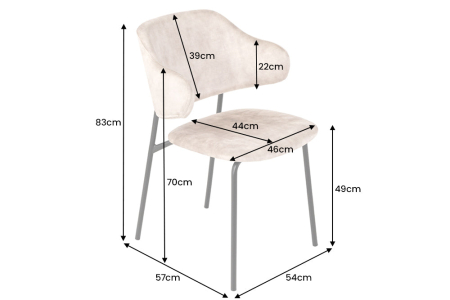 Set 2 scaune TRACY din catifea grej [8]