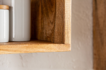 Set 3 rafturi pentru perete HEMINGWAY din lemn de mango, 43-94 cm [3]