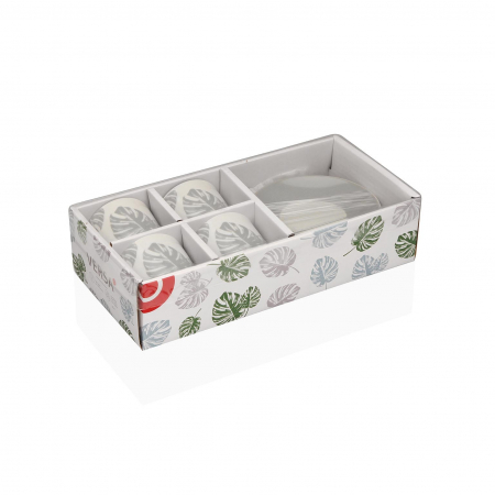 Set 4 cani de cafea din porțelan 5,8X5,8X6 [1]