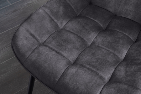 Set 4 scaun ROADSTAR din catifea gri inchis [8]