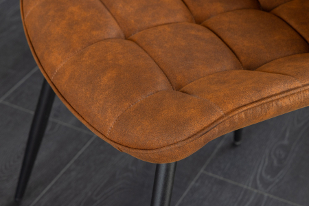 Set 4 scaun ROADSTAR din microfibra cognac [7]