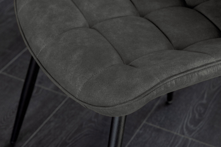 Set 4 scaun ROADSTAR din microfibra gri inchis [7]