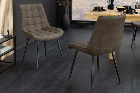 Set 4 scaun ROADSTAR din microfibra taupe [2]