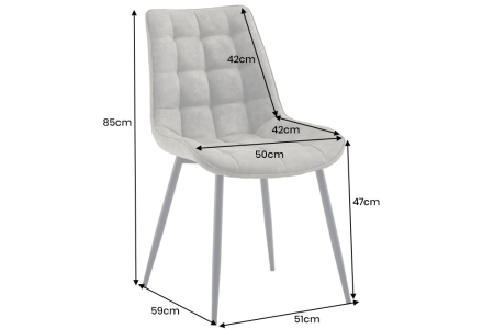 Set 4 scaun ROADSTAR din microfibra taupe [9]