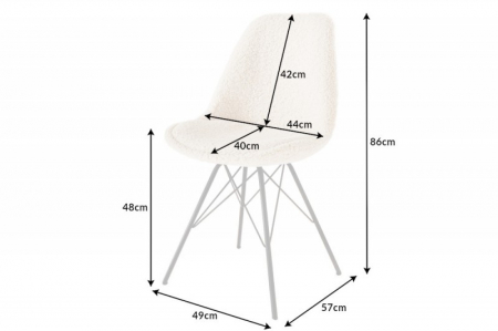 Set 2 scaune Scandinavia cu tapiterie boucle [5]