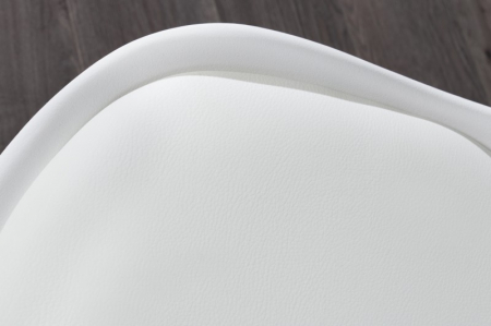 Set 4 scaune Scandinavia din plastic dur si sezut cu piele ecologica [4]