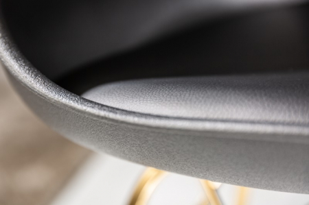 Set 4 scaune Scandinavia din plastic dur si sezut cu piele ecologica [2]