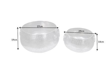 Set de 2 boluri ORIENT 28-40 cm, argintiu [9]