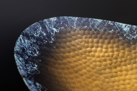 Set de 2 boluri ORIENT 35-45 cm, cu efect de ciocănit, auriu cu patină [8]