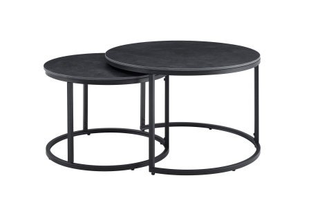 Living - Set de 2 măsuțe de cafea ELEGANCE 75 cm, din ceramică gri