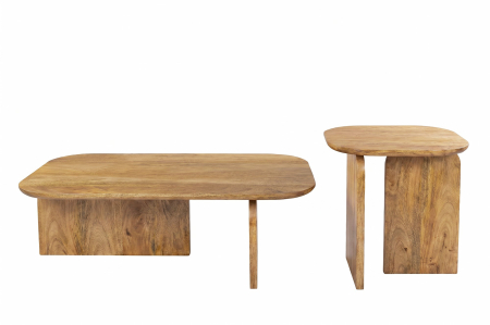 Living - Set de 2 măsuțe de cafea GATSBY 100 cm/45 cm din lemn de mango maro
