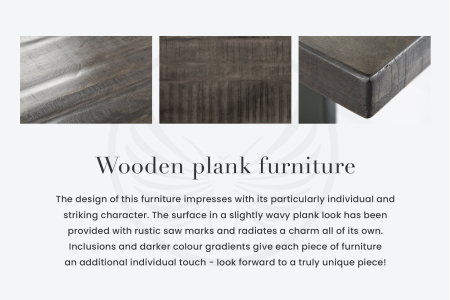 Set de 2 măsuțe laterale ELEMENTS din lemn de mango gri [7]