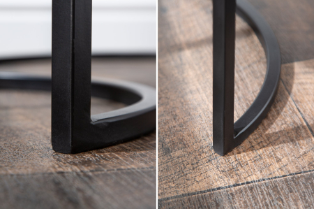 Set de 2 măsuțe laterale ELEMENTS din lemn de mango natural [7]