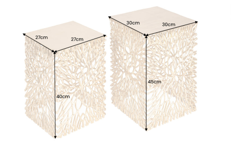 Set de 2 măsuțe laterale LEAF 40-45cm aurii [8]