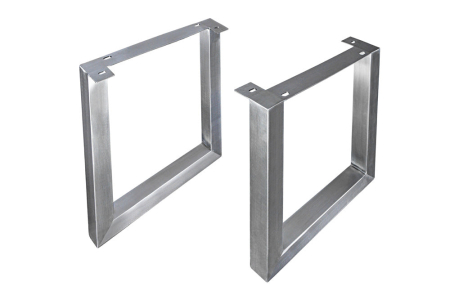 Mese bucatarie & dining - Set de 2 picioare U-legs pentru masa din otel inoxidabil, 70 cm