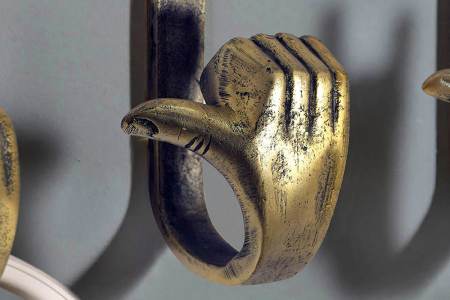 Set de 3 cuierele FINGERS 20 cm din alamă [4]