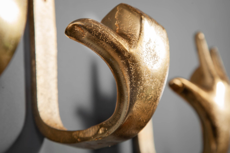 Set de 3 cuierele FINGERS aurii [6]